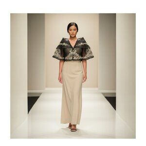 Handmade Maria Clara Bolero – Embroidered Organza, Spanish Style